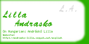 lilla andrasko business card